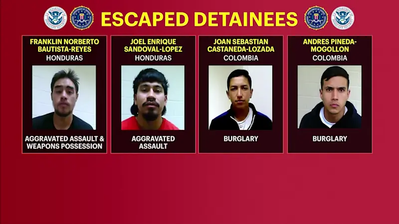 Story image: DHS: 4 detainees escaped from Delaney Hall immigration detention center in Newark