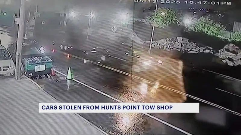 Story image: Cars stolen from Hunts Point tow shop, at least one found in NJ junkyard