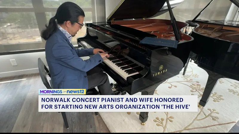 Story image: World-renowned pianist and wife honored in Norwalk for new arts group