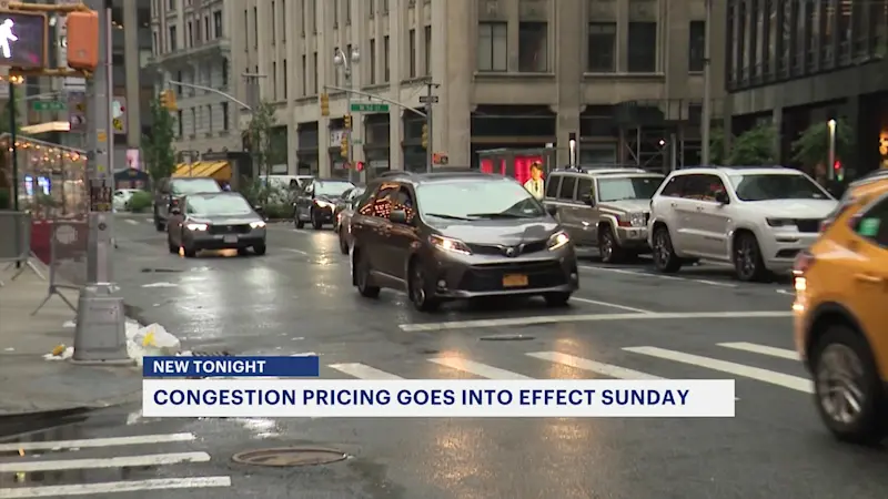 Story image: Congestion pricing goes into effect Sunday