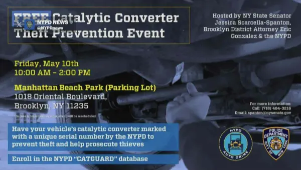 NYPD to host free catalytic converter theft prevention event