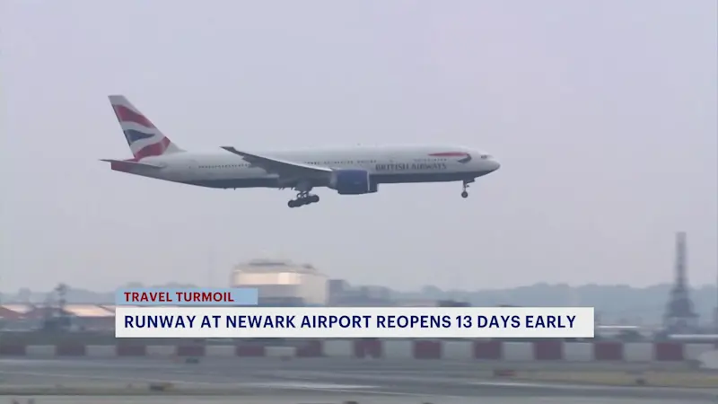 Story image: Runway under construction at Newark Liberty reopens ahead of schedule
