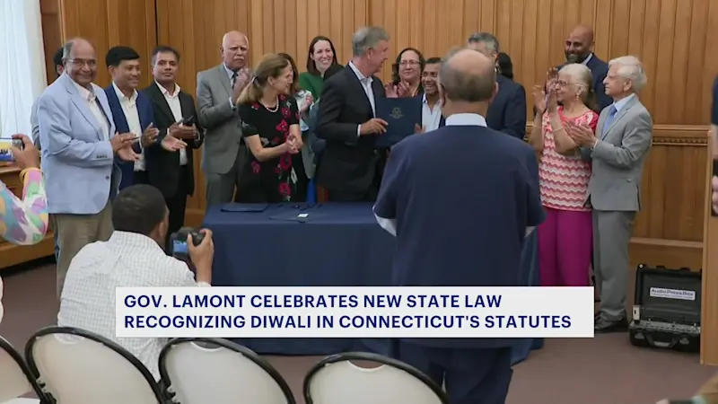 Story image: Gov. Lamont celebrates new state Diwali law