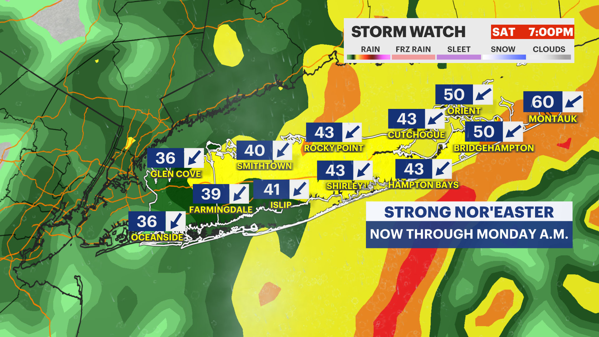 STORM WATCH: Major Nor'easter bringing strong wind, flooding, heavy rain to LI