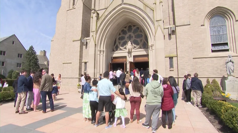 Story image: Hundreds gather at Saint Agnes Cathedral in Rockville Centre to celebrate Easter