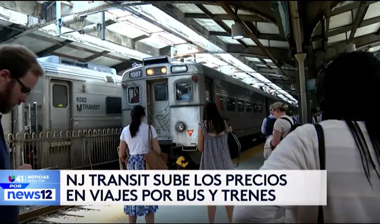 Story image: Univision 41 News Brief: NJ Transit sube los precios en viajes por bus y trenes