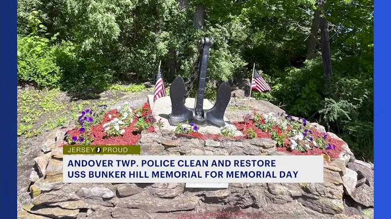 Story image: Jersey Proud: Andover police maintain mysterious WWII memorial on Route 206