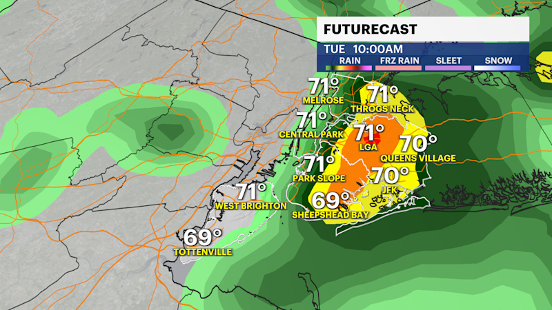 Story image: STORM WATCH: Heavy rain to affect morning community in The Bronx