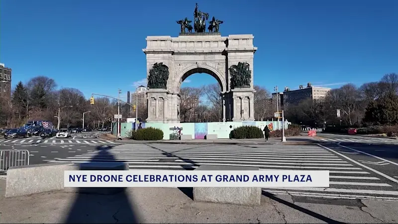 Story image: Drones to light up Grand Army Plaza for New Year’s Eve; rain could cancel the show