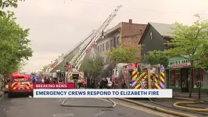 Massive fire engulfs businesses and apartments in Elizabeth