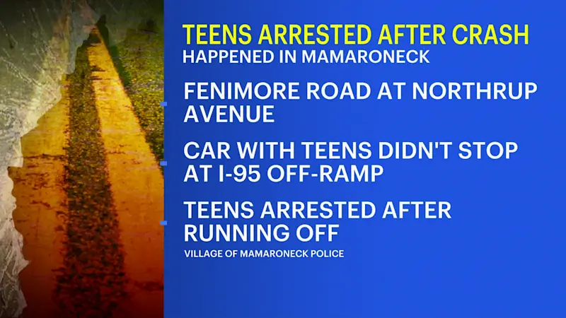 Story image: Bronx teens arrested after two-car crash in Mamaroneck