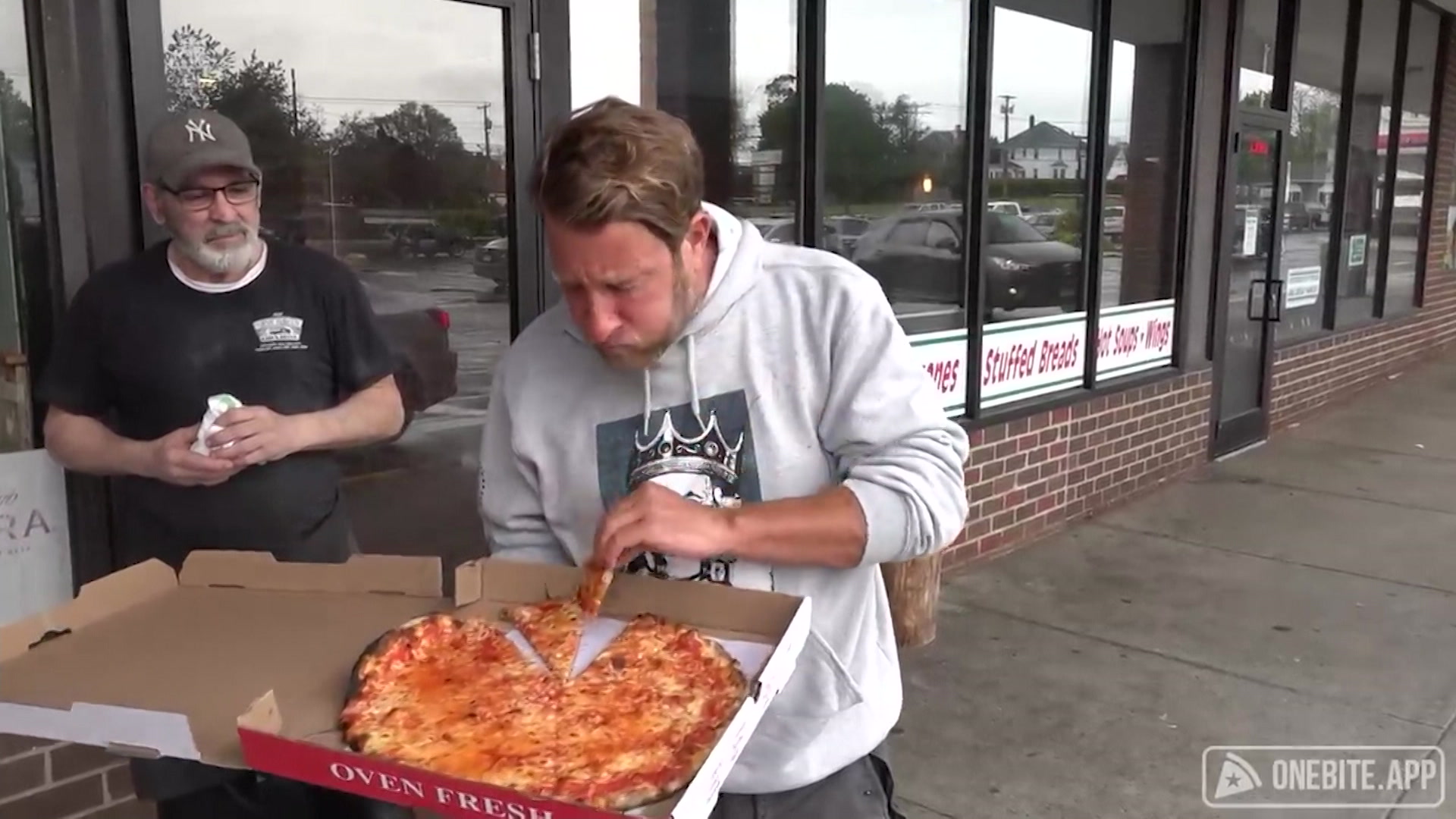 Dave Portnoy bites into Milford pizza, gives New Haven Pizza Place 7.9