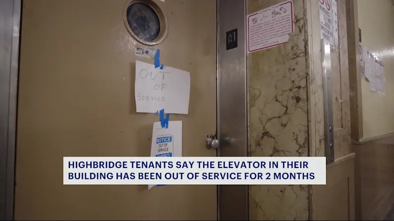 Story image: Highbridge tenants say elevator in building has been broken for 2 months