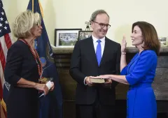 Kathy Hochul becomes first woman to lead New York as governor
