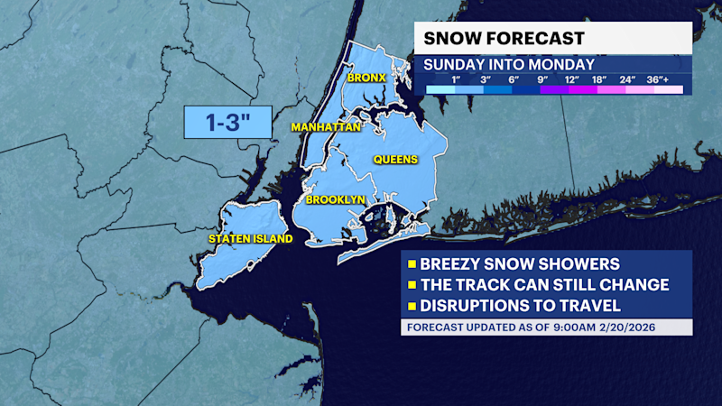 Story image: Widespread rain impacts The Bronx today with snow and wind ahead on Sunday