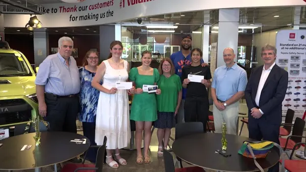 Colonial Toyota Milford dealership awards student athletes with scholarships