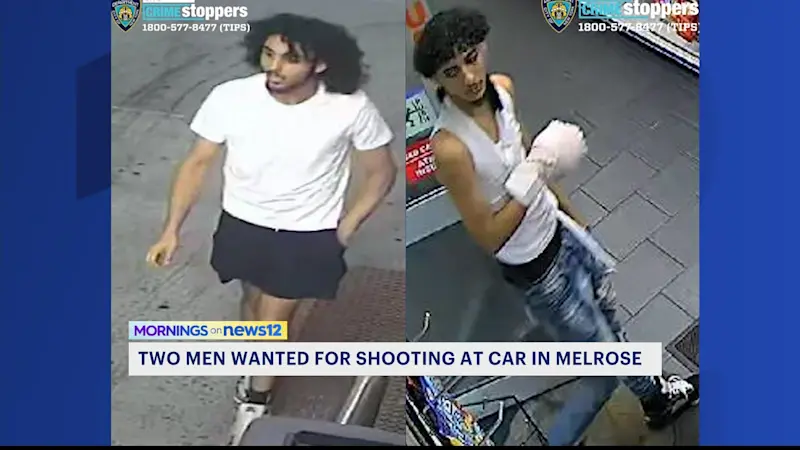 Story image: NYPD: 2 men wanted for firing shots at moving car in Melrose