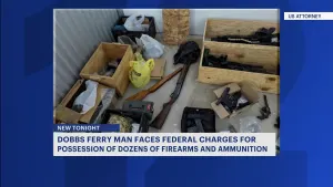 Dobbs Ferry man facing federal charges of illegal possession of firearms, ammunition