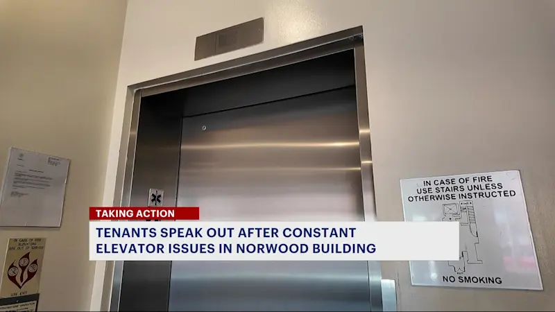Story image: 'What if there is a fire?' Disabled tenants fear for their safety in Norwood apartment building with broken elevator