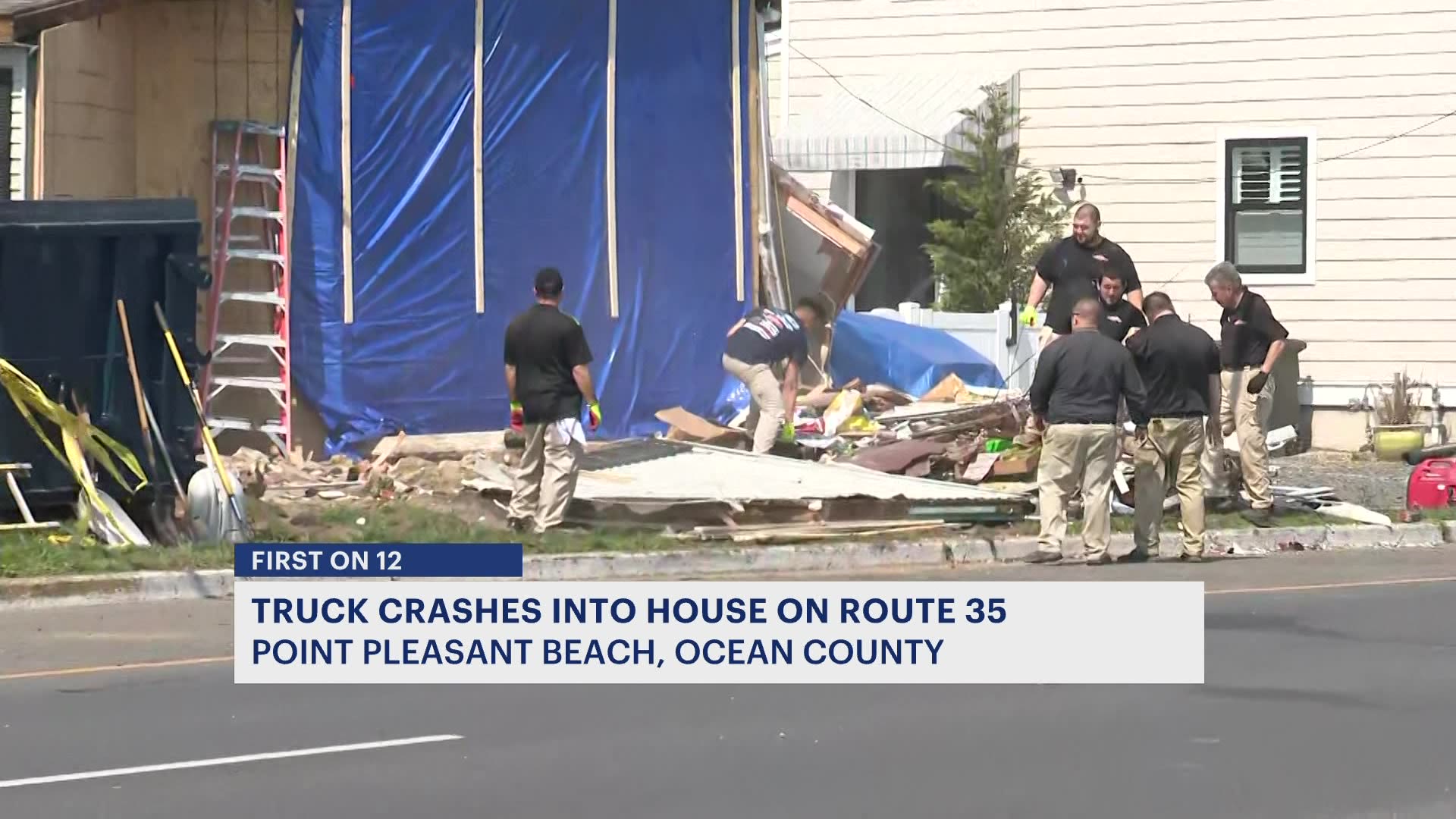 Dashcam video shows truck crash into Point Pleasant Beach house
