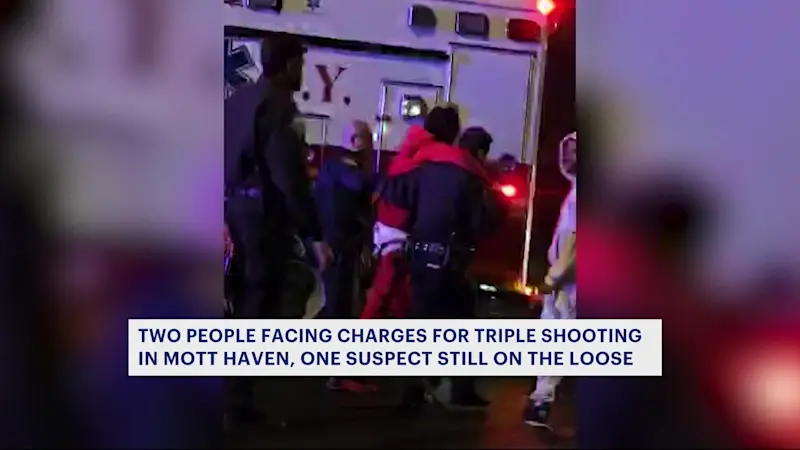 Story image: 2 arrested, 1 on the run in connection to Mott Haven triple shooting 