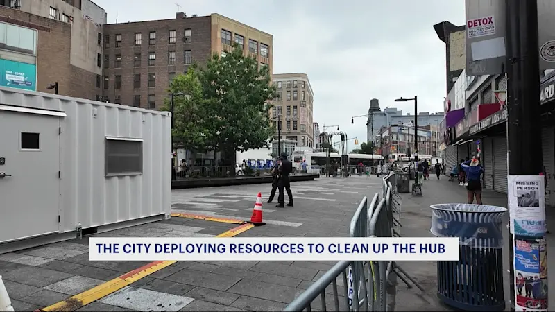 Story image: Mobile Command deployed to the Hub; Roberto Clemente Plaza closed off 
