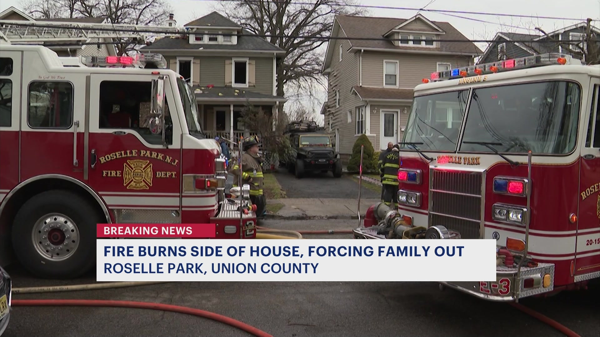 3-alarm Fire Badly Damages Roselle Park Home, Displaces Family