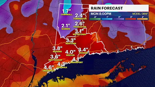 CT RAIN FORECAST