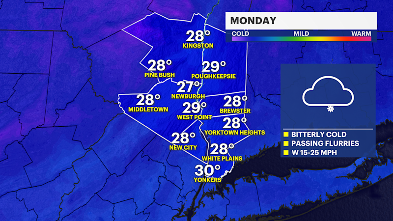 Story image: BITTER BLAST: Arctic air takes hold of the Hudson Valley after first snowstorm