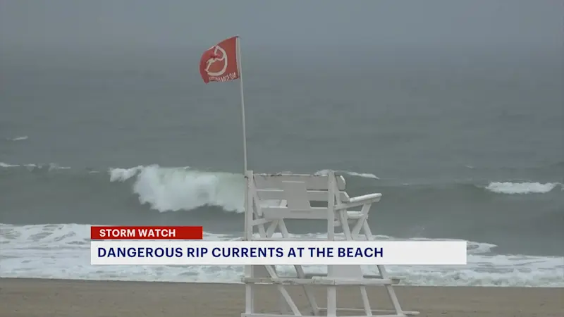 Story image: Shore towns prepare for rough surge, flooding and beach erosion from Hurricane Erin