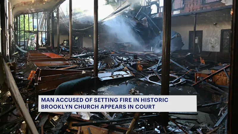 Story image: Man accused of setting historic Bushwick church on fire appears in Brooklyn Federal Court