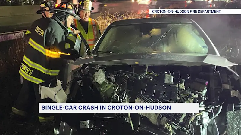 Story image:  Single-vehicle crash in Croton-on-Hudson sends driver to hospital