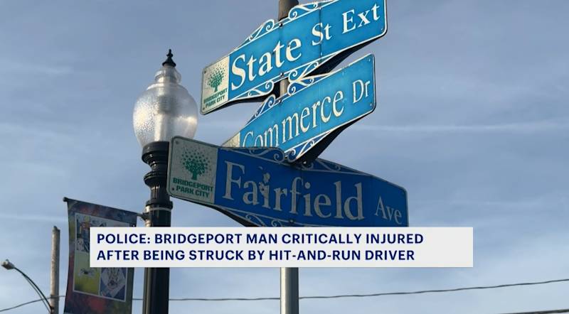 Story image: Police: Bridgeport man critically injured after being struck by hit-and-run driver