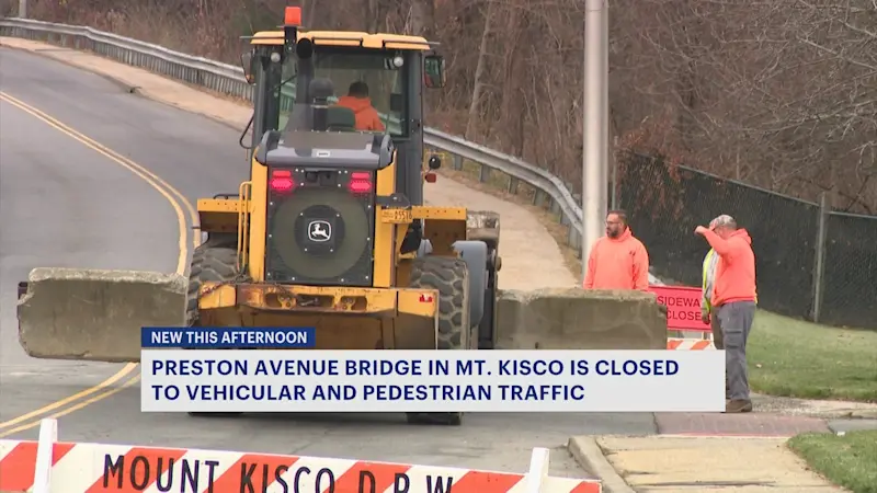 Story image: Mount Kisco bridge shut down to traffic by state order