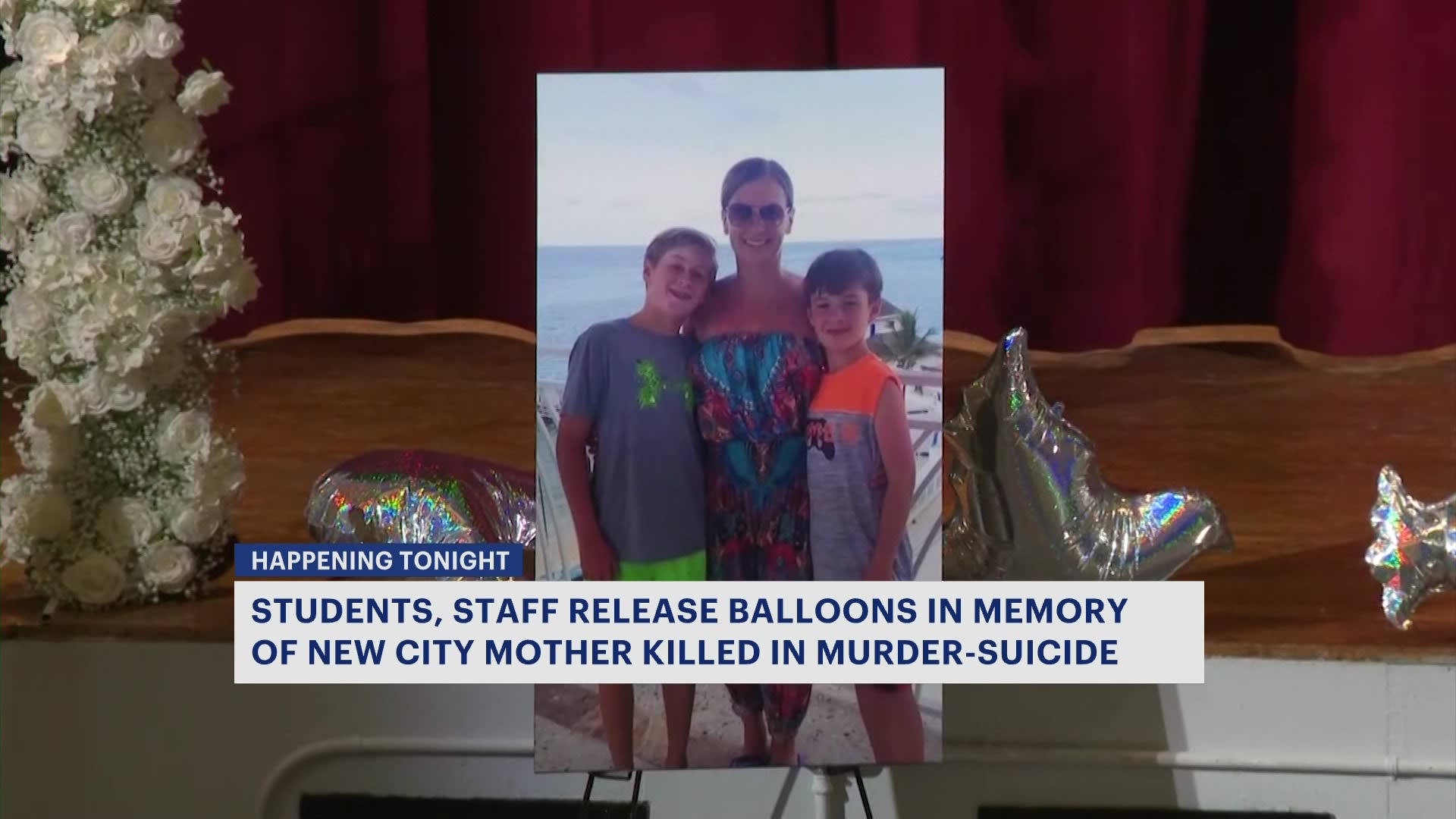 布朗克斯社区释放气球，以纪念纽约市谋杀自杀的受害者