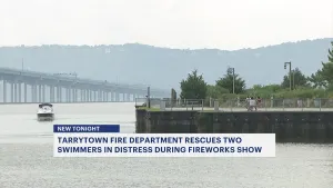 Tarrytown FD boat rescues swimmers in distress during July 4 fireworks show