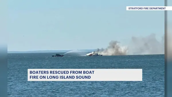 Stratford FD extinguishes boat fire on Long Island Sound