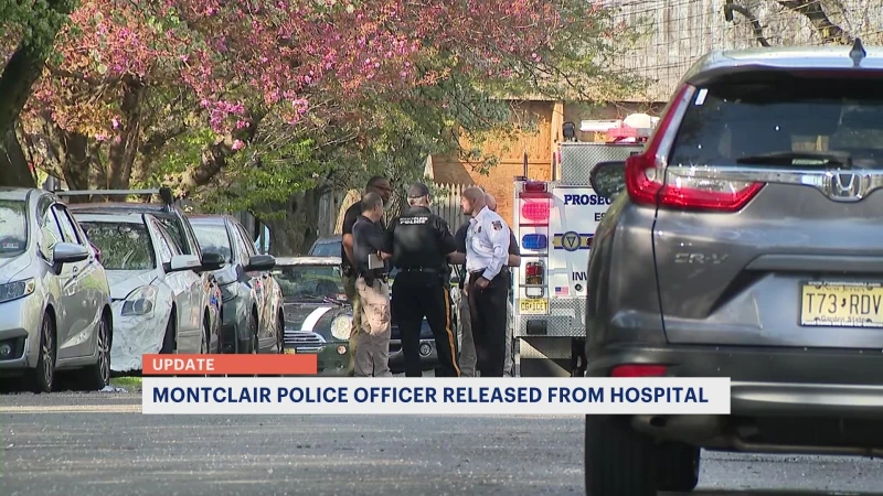 Story image: Prosecutor: Montclair officer injured in shootout released from hospital, suspect charged