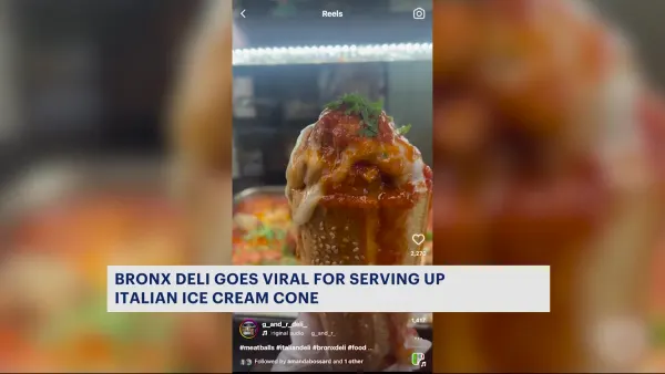 Morris Park deli goes viral for 'Italian ice cream cone'