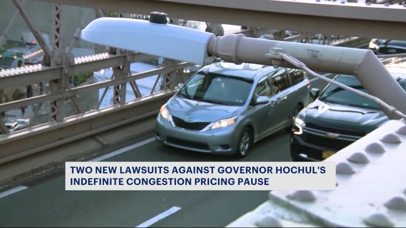 Story image: New lawsuits filed against Gov. Hochul's congestion pricing plan pause
