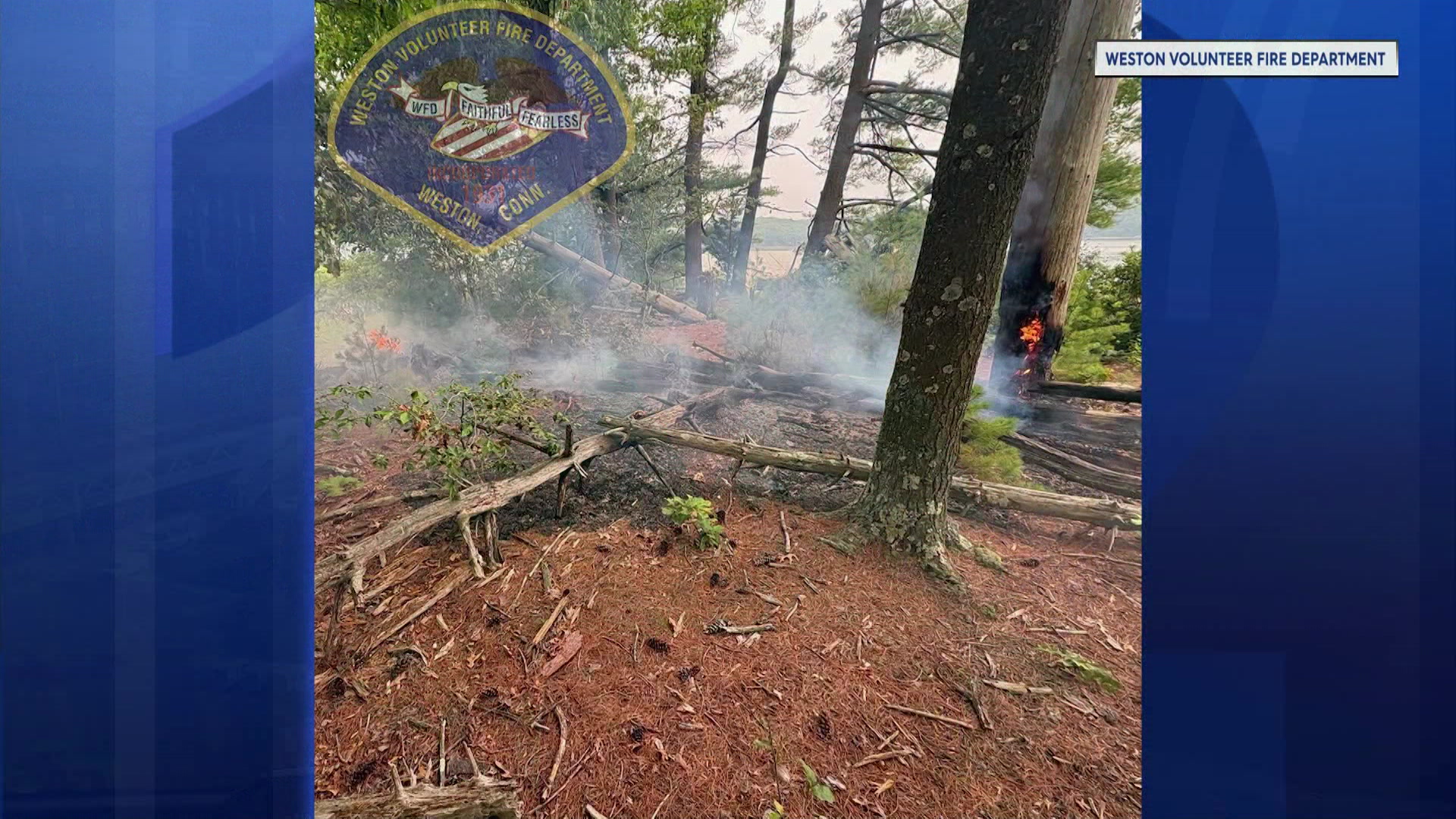 Brush fire breaks out at Trout Brook Valley Preserve