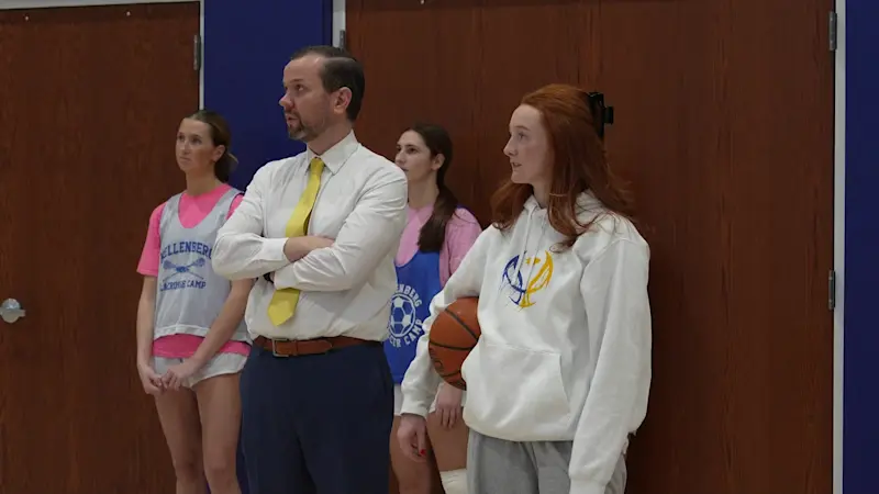 Story image: One last shot: Injured Kellenberg basketball captain finds new purpose beyond the game