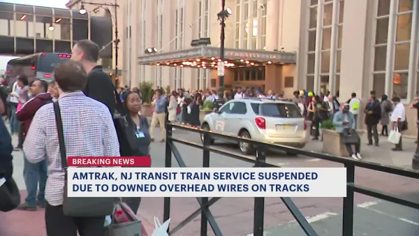 Overhead wire issues cause disruptions on Amtrak, New Jersey Transit lines