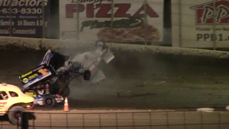 Story image: Sprint cars flip in dramatic crash at Bridgeport Speedway in South Jersey 