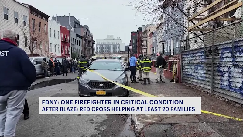 Story image: Vacate order issued after Bushwick fire critically injures firefighter 