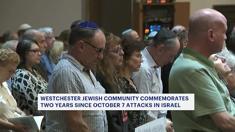 Story image: Hundreds gather in prayer in White Plains to remember Oct. 7 attacks ahead of second anniversary