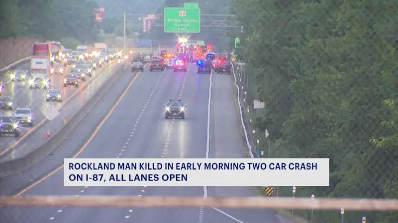 Story image: 1 dead, 1 critically hurt in I-87 crash in Clarkstown