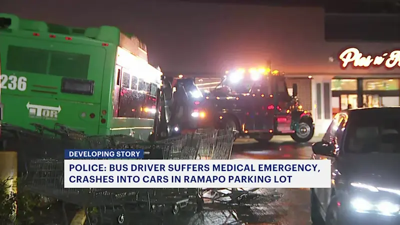 Story image: Bus crashes into cars at Airmont Walmart parking lot