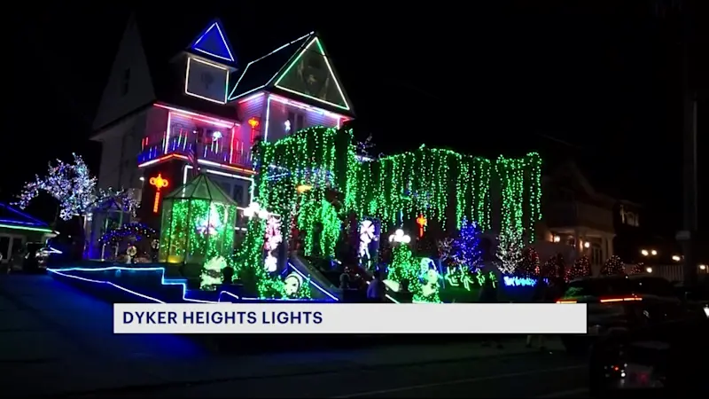 Story image: Beloved annual holiday lights display brings crowds to Dyker Heights