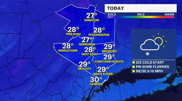 Story image: FRIGID FRIDAY: Cold temps with snow showers possible into Saturday